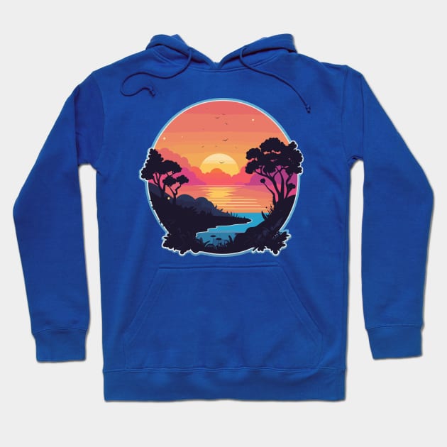 sunset heart Hoodie by abdellahyousra